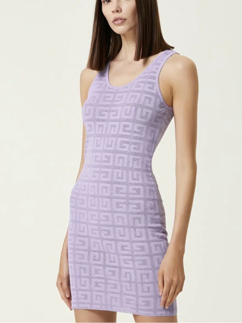 GIVENCHY Tank Top Dress In 4g Jacquard Purple Lilac Color women’s Size Small